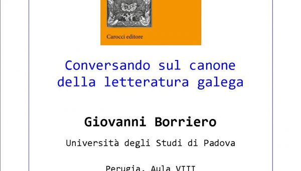 Conversazione sul canone della letteratura galega. Con Giovanni Borriero (Unipd)